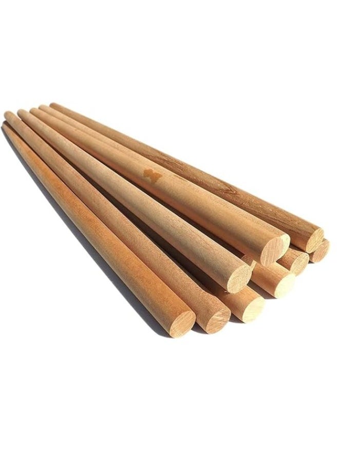 Abbasali 10pcs Wooden Dowel Rods 100cm Wood Dowel Round Wooden Sticks - Image 1